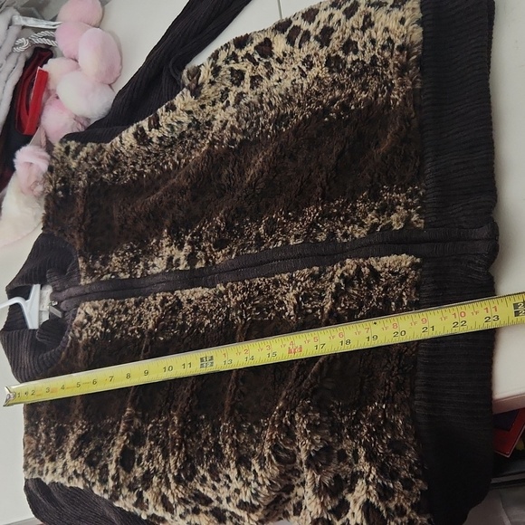 Vintage Dappers & Damons Cardigan Sweater Large Petite Lepoard Black Old Money - Picture 7 of 9